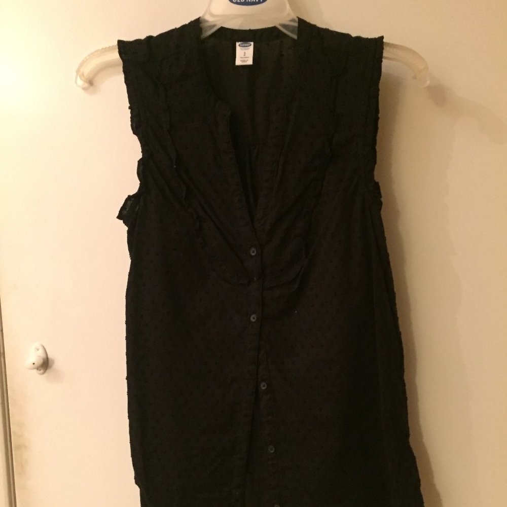 Old Navy Button Up Sleeveless Shirt - SMALL TALL